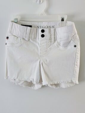Vigoss Girls "The Chelsea" White Denim Cut-Off Shorts – Size 10
